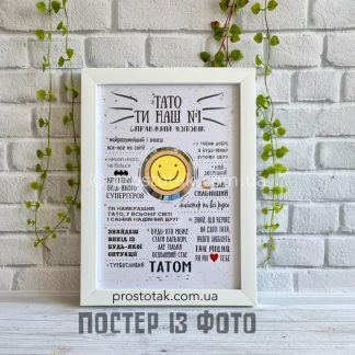 Подарунок для тата вітання постер на свято тата