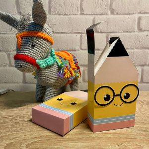 Макет коробки ОЛІВЕЦЬ жовтого кольору